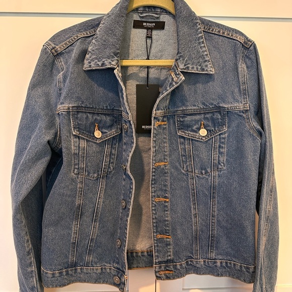 Hudson Jeans Blue Denim Jacket L/XL NWT - Picture 1 of 8